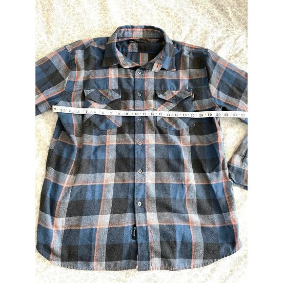 Molokai Surf Co. Blue Gray Plaid Flannel Shirt Men’s Medium - Picture 3 of 6